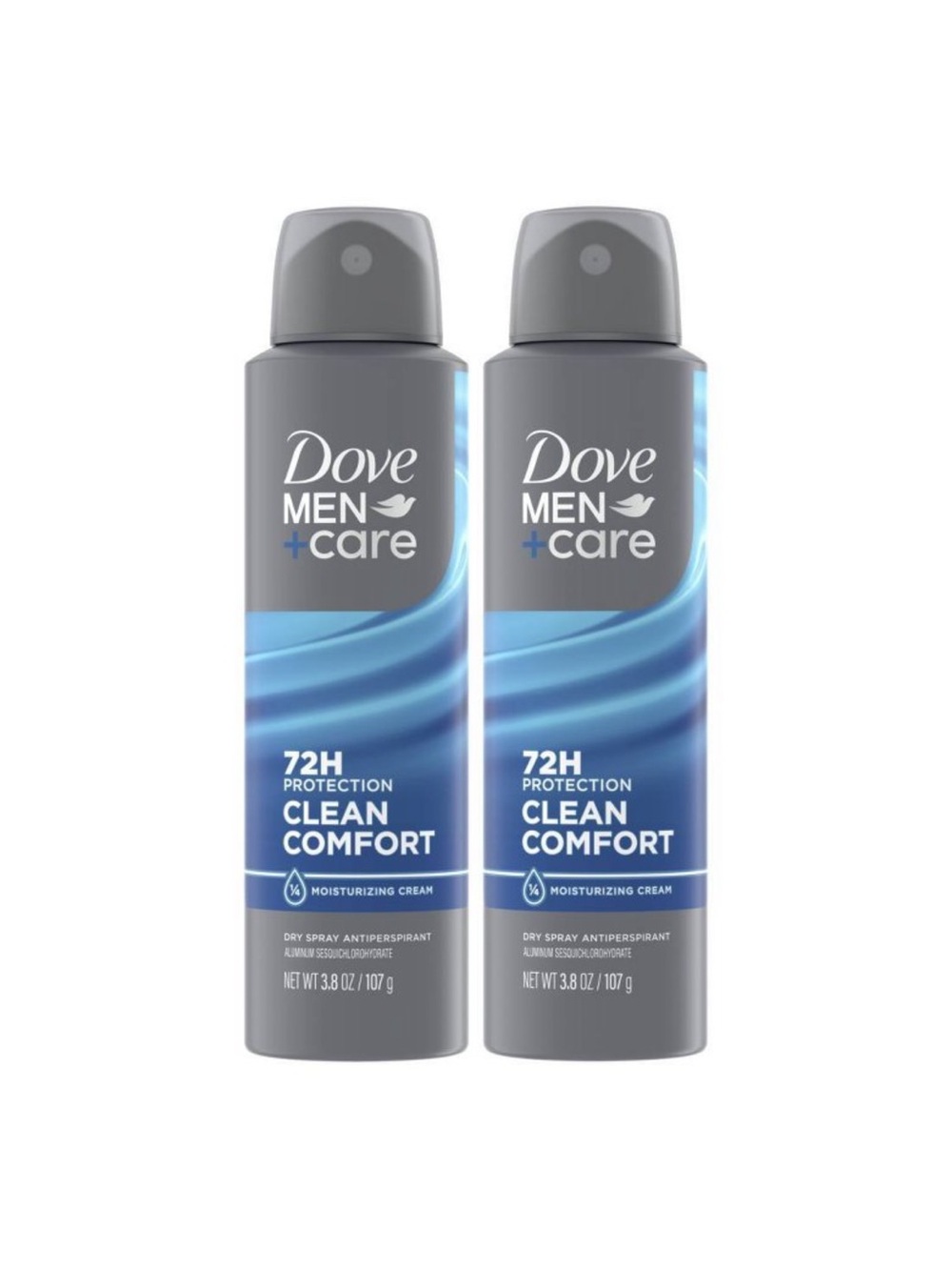 Men+Care Clean Comfort 72H Antiperspirant Spray -  (2 Pack)